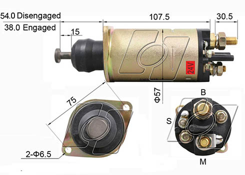 Magnetschalter Für Anlasser DELCO REMY 10478811 / 10478819 / 10478960